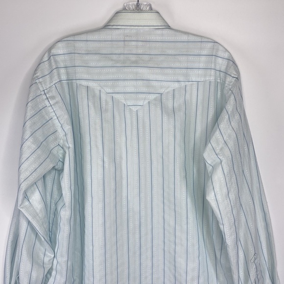 Vintage Ruddock Bros Shirtmakers Pear Snap Western Button Down Striped Shirt - Picture 5 of 10